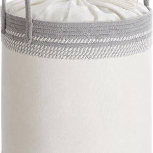 Cotton rope laundry basket with handles
