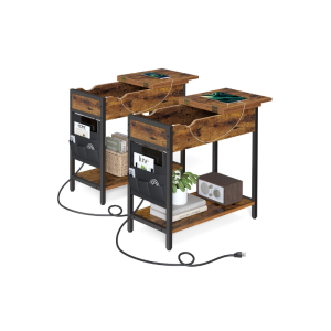 Sofa Side Table with Power Outlet