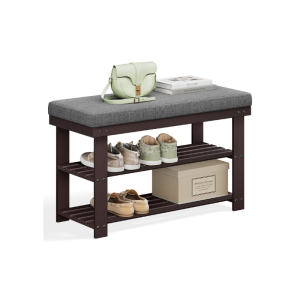 2-Tier Bamboo Shoe Bench