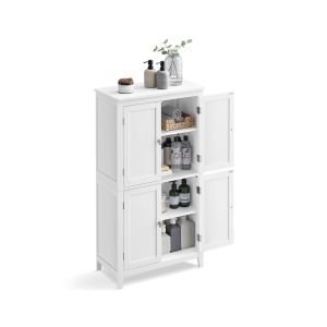 Helan Collection - Freestanding Bathroom Floor Storage Cabinet with 4 Doors