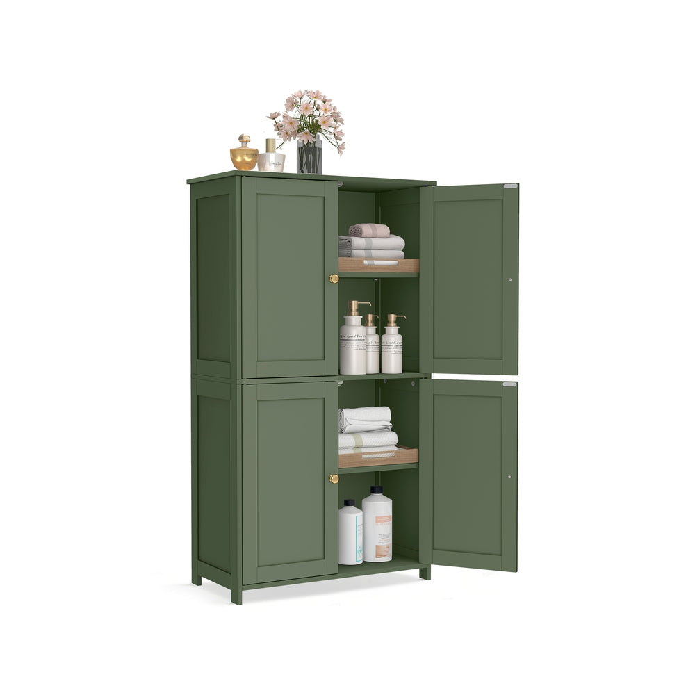 Floor Storage Cabinet with Adjustable Shelves and Doors - Image 2