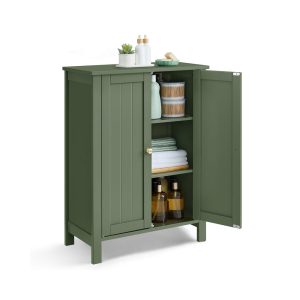Helan Collection - Bathroom Floor Storage Cabinet with Double Door