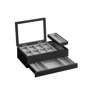 8-Slot Watch Box Black