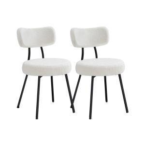 Teddy Fleece Dining Chairs Set of 2