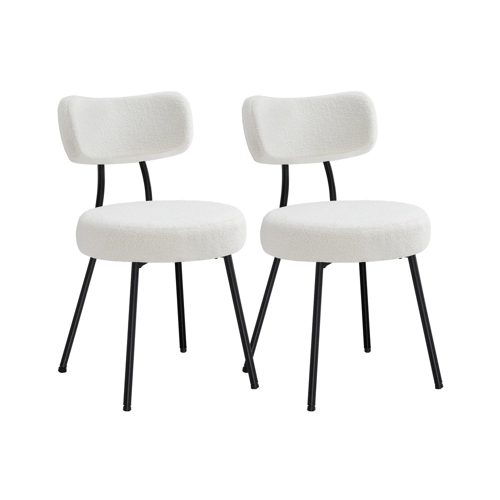 Teddy Fleece Dining Chairs Set of 2