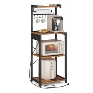 VASAGLE BARNET Collection - Kitchen Bakers Rack with Power Outlet