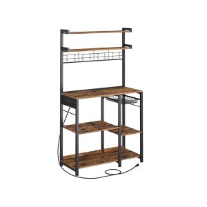 Bakers Rack with 4 AC Outlets