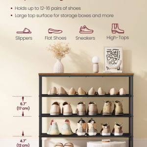 VASAGLE Shoe Rack. Shoe Storage Rack for Closet. Entryway. Living Room