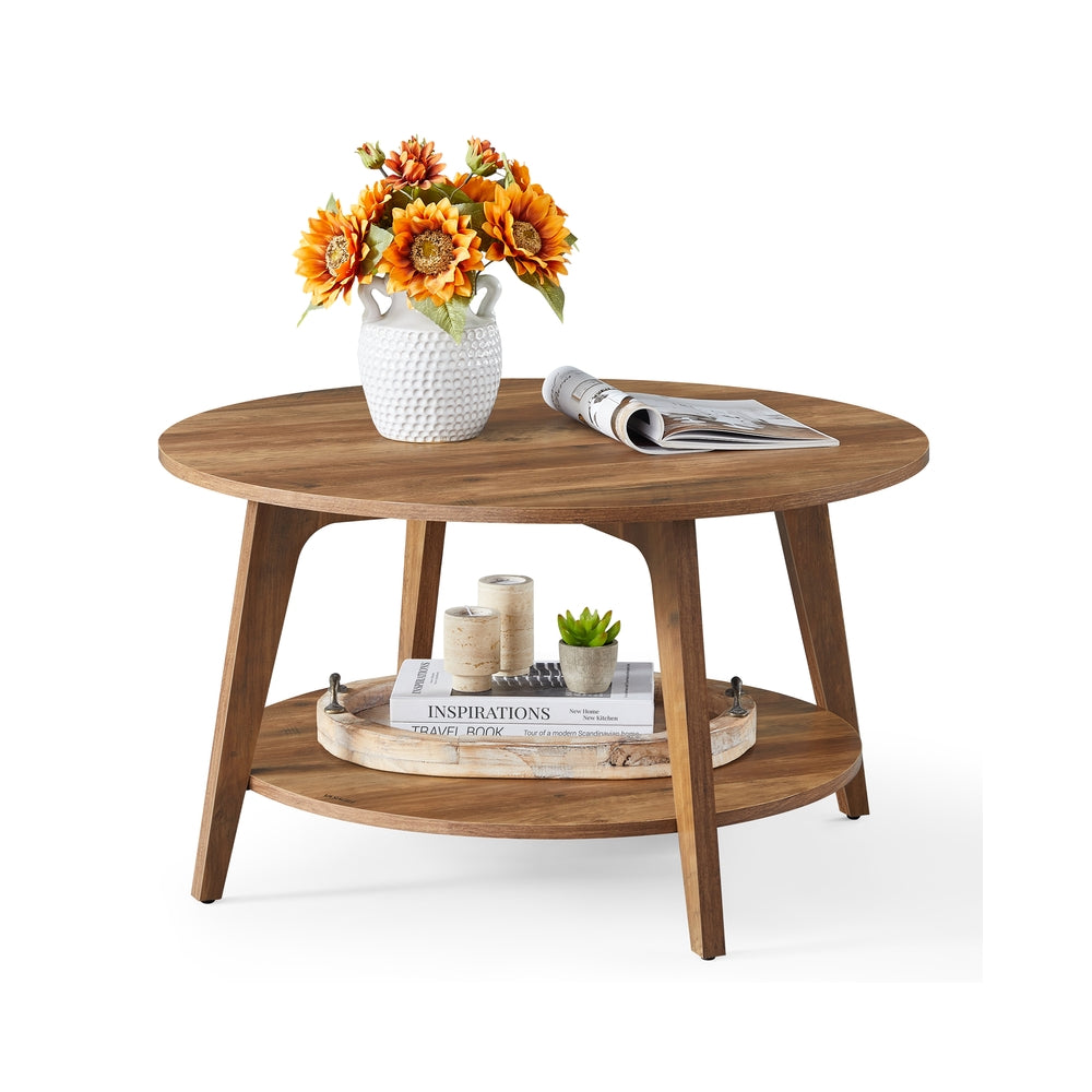 Maezo Collection - 2 Tier Round Coffee Table - Image 2