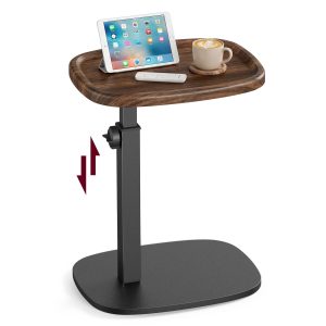 Couch Table. C-Shaped Sofa Side End Table. Bedside Table. Adjustable Height. for Small Spaces