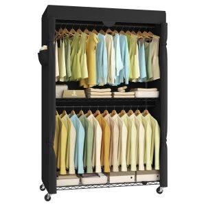 Heavy-Duty Rolling Clothes Rack