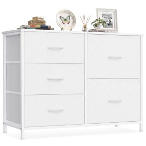 SONGMICS 5 Drawer Dresser for Bedroom. 38.9 x 11.8 x 29.4 Inch