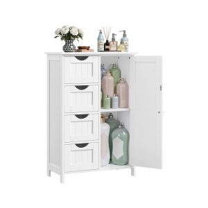 Sofie Collection - Storage Cabinet with Drawers. Freestanding Floor Cabinet with Door