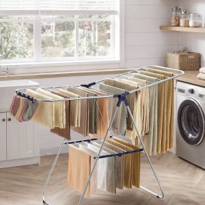SONGMICS HOME Clothes Drying Rack with Wings