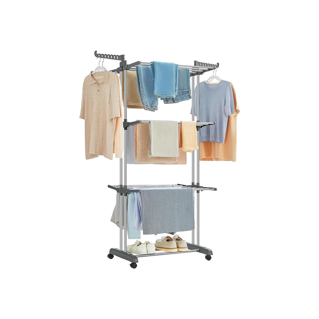 4-Tier Rolling Clothes Drying Rack Stand