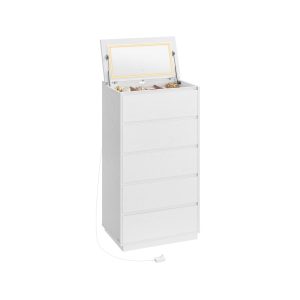 Kailyn Collection - 5-Drawer Dresser with Vanity Mirror and Lights