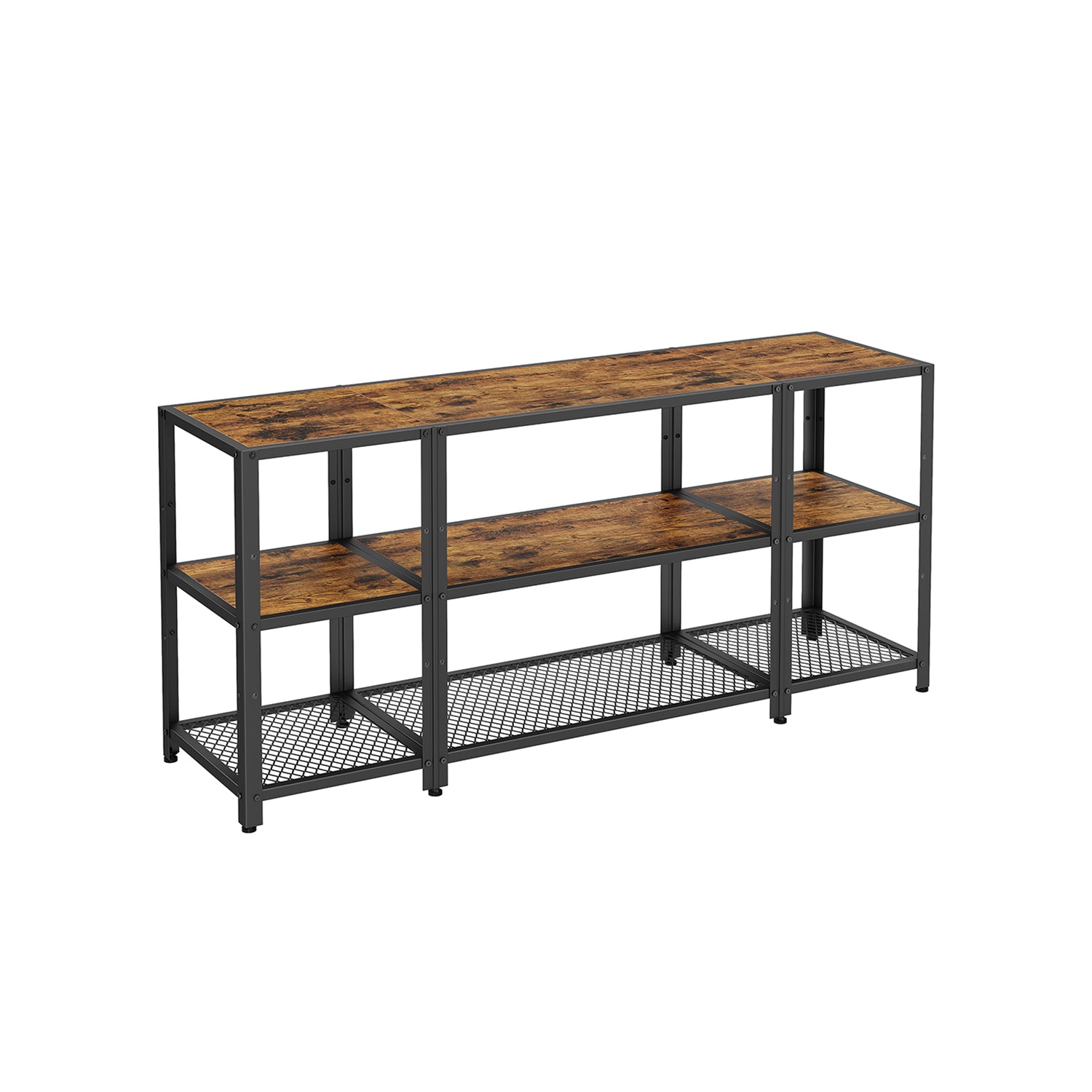 TV Stand with Open Storage Shelves