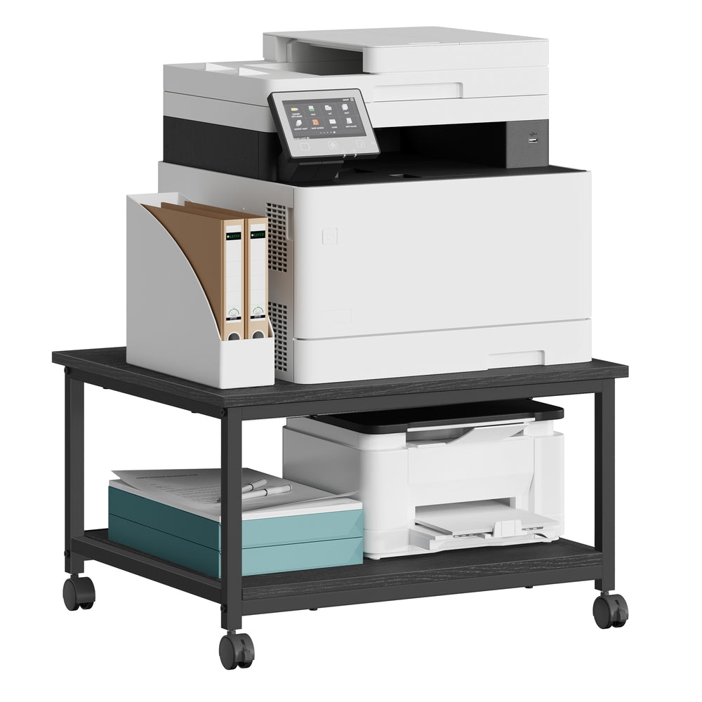 Move Office Supplies Easily with a Rolling Printer Stand - Image 3