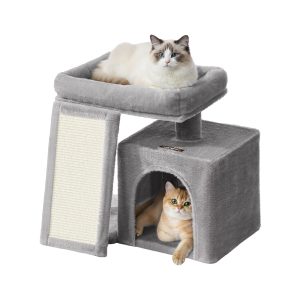 Small Cat Tree with Scratching Ramp
