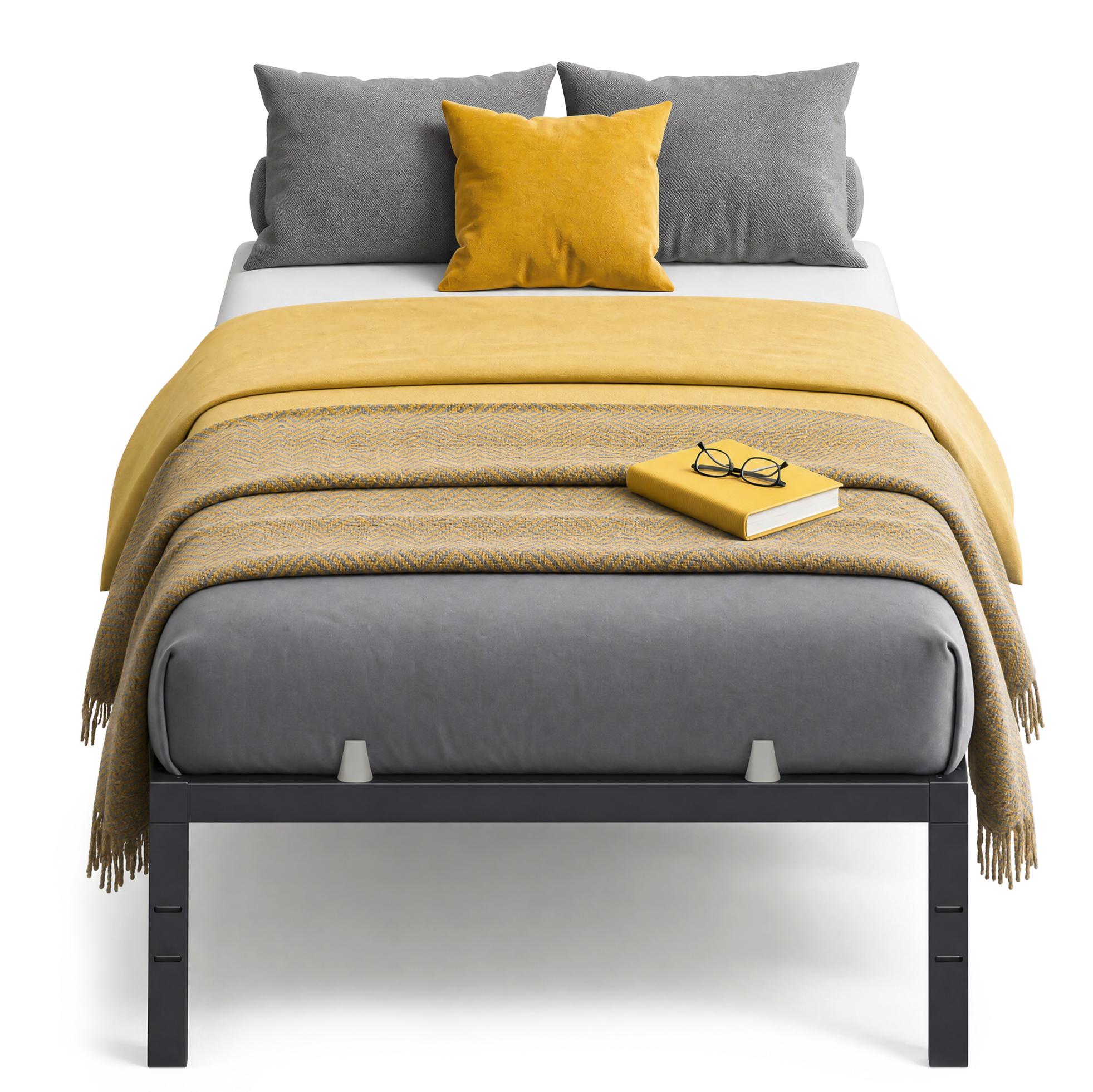 SONGMICS HOMEBed Frame. Metal Platform Bed Frame. 14 Inch | with Mattress Retainers. Heavy Duty. Under Bed Storage. Noise-Free Steel Mattress Foundation. No Box Spring Needed