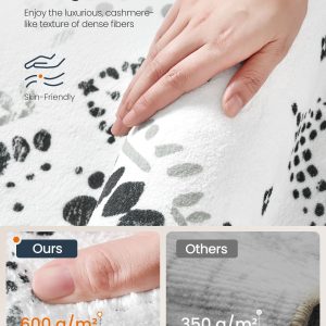 Area rug with non slip design and machine washable