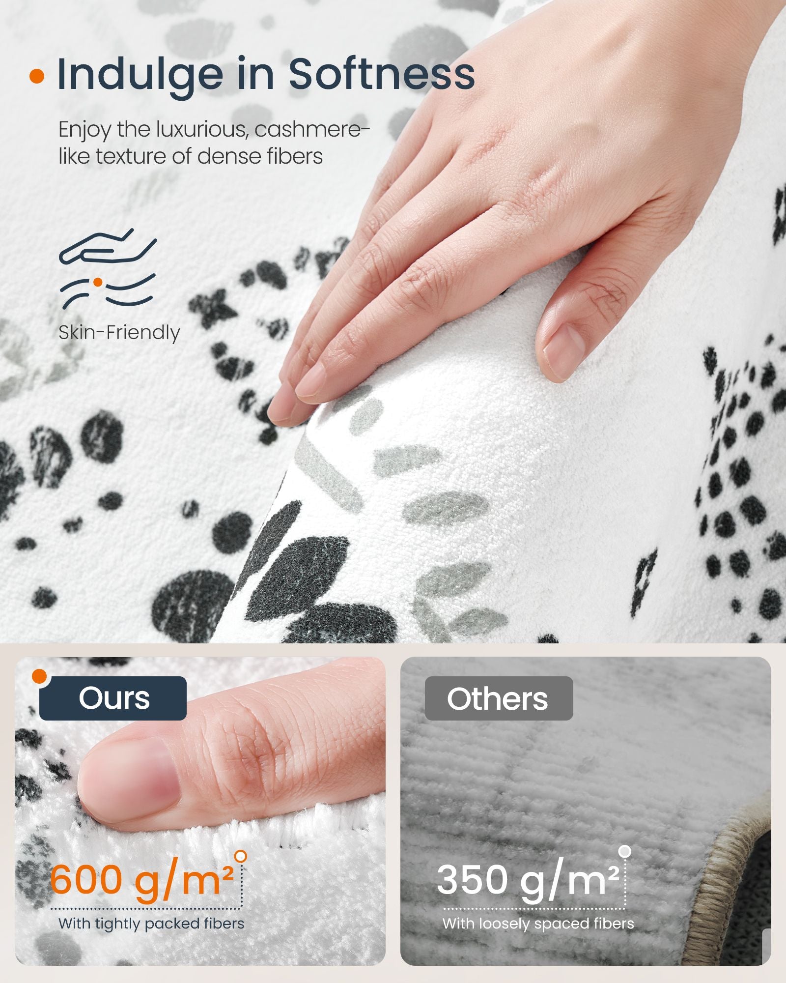 Area rug with non slip design and machine washable