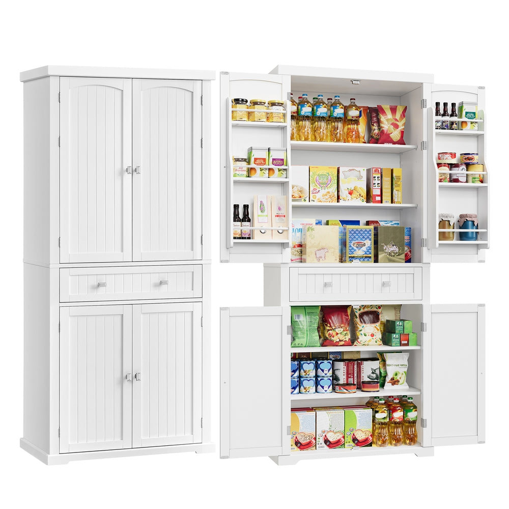 Tall storage cabinet with drawer and adjustable shelves - Image 2
