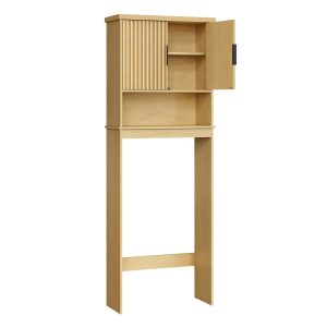 MAXE Collection - Over The Toilet Storage Cabinet. 23.6-Inch Wide Mid Century Modern