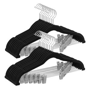 Velvet Pants Hangers with Clips
