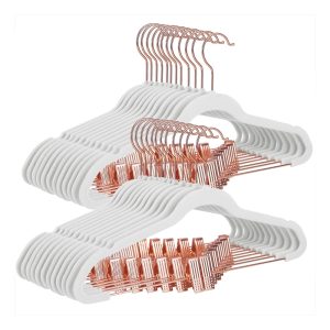 24-Pack Velvet Pants Hangers with Movable Clips