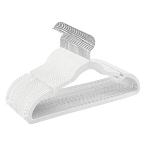 SONGMICS Velvet Hangers 30 Pack. Non-Slip Clothes Hangers. Suit Hangers with Shoulder Notches. Pants Bar. 360° Swivel Hook. Space-Saving. for Closet