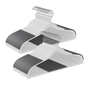 SONGMICS Clothes Hangers. Pack of 30 Plastic Coat Hangers. Space-Saving