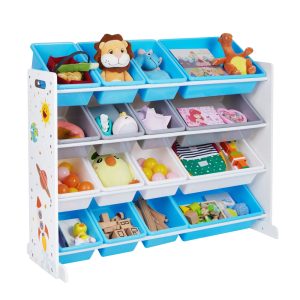 Kid's Large Toy Storage Unit with 16 Removable Bins