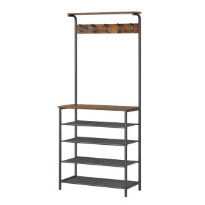 Hall Tree with Shoe Bench