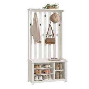 Helan Collection - Hall Tree with Bench and Shoe Storage