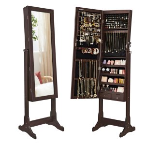 SONGMICS Jewelry Cabinet with 6 LED Lights
