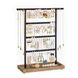 4-Tier Jewelry Stand with Tray