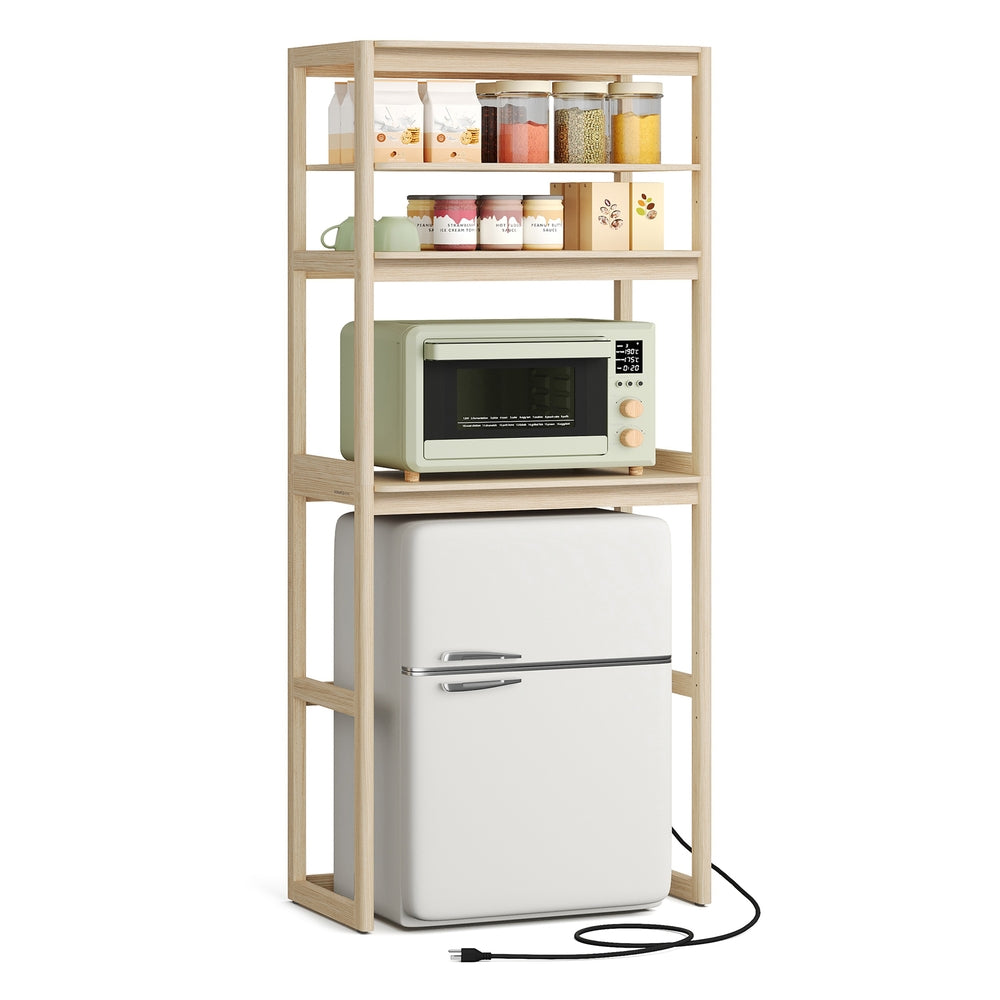 Kitchen Bakers Rack with Power Outlet - Image 2