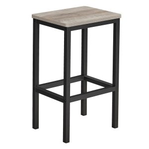 Set of 2 Bar Chairs with Footrest