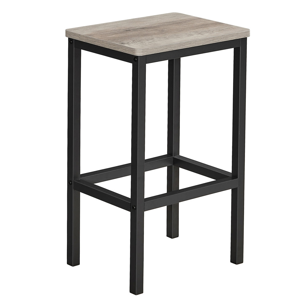 Set of 2 Bar Chairs with Footrest