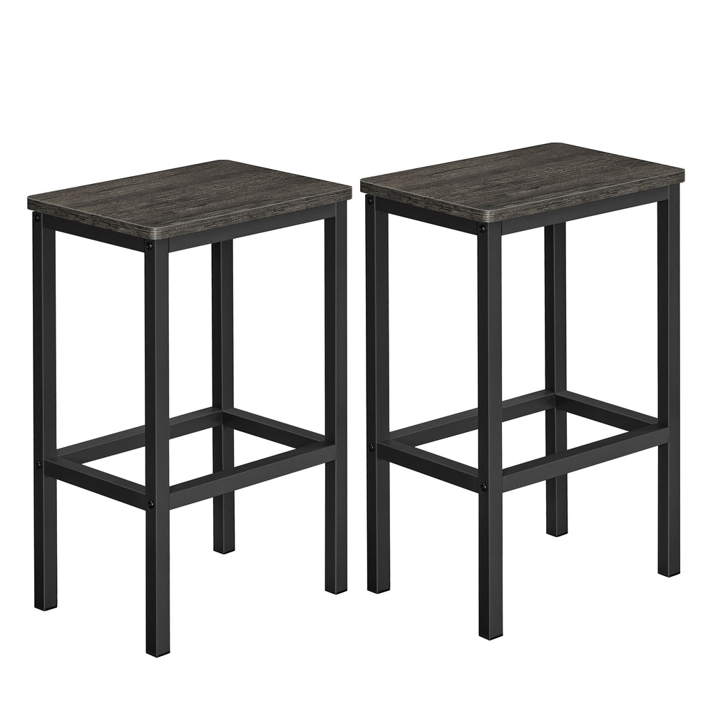 Set of 2 Bar Chairs with Footrest - Image 2