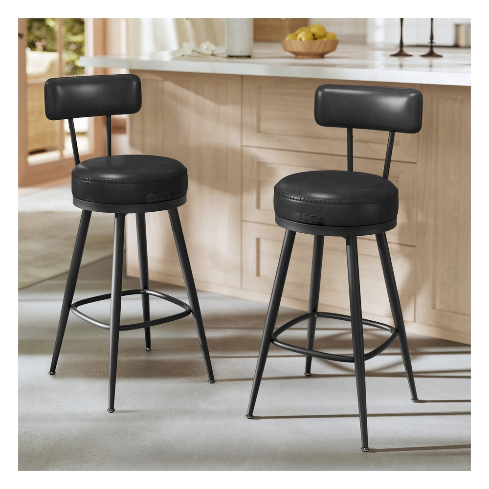 EKHO Collection - Swivel Bar Stools with Backs - Image 3
