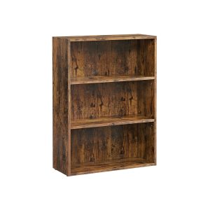 3-Tier Open Bookcase with Adjustable Storage Shelves