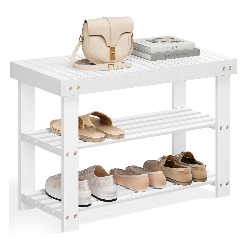Bamboo Shoe Rack Bench - Image 2