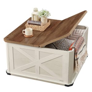 Liry Collection - Farmhouse Coffee Table with Storage
