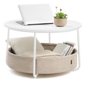 Lilea Collection - Coffee Table with Fabric Basket