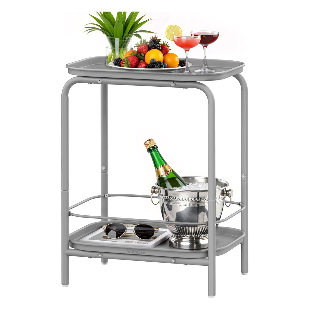 2-Tier Outdoor Accent End Table - Image 3