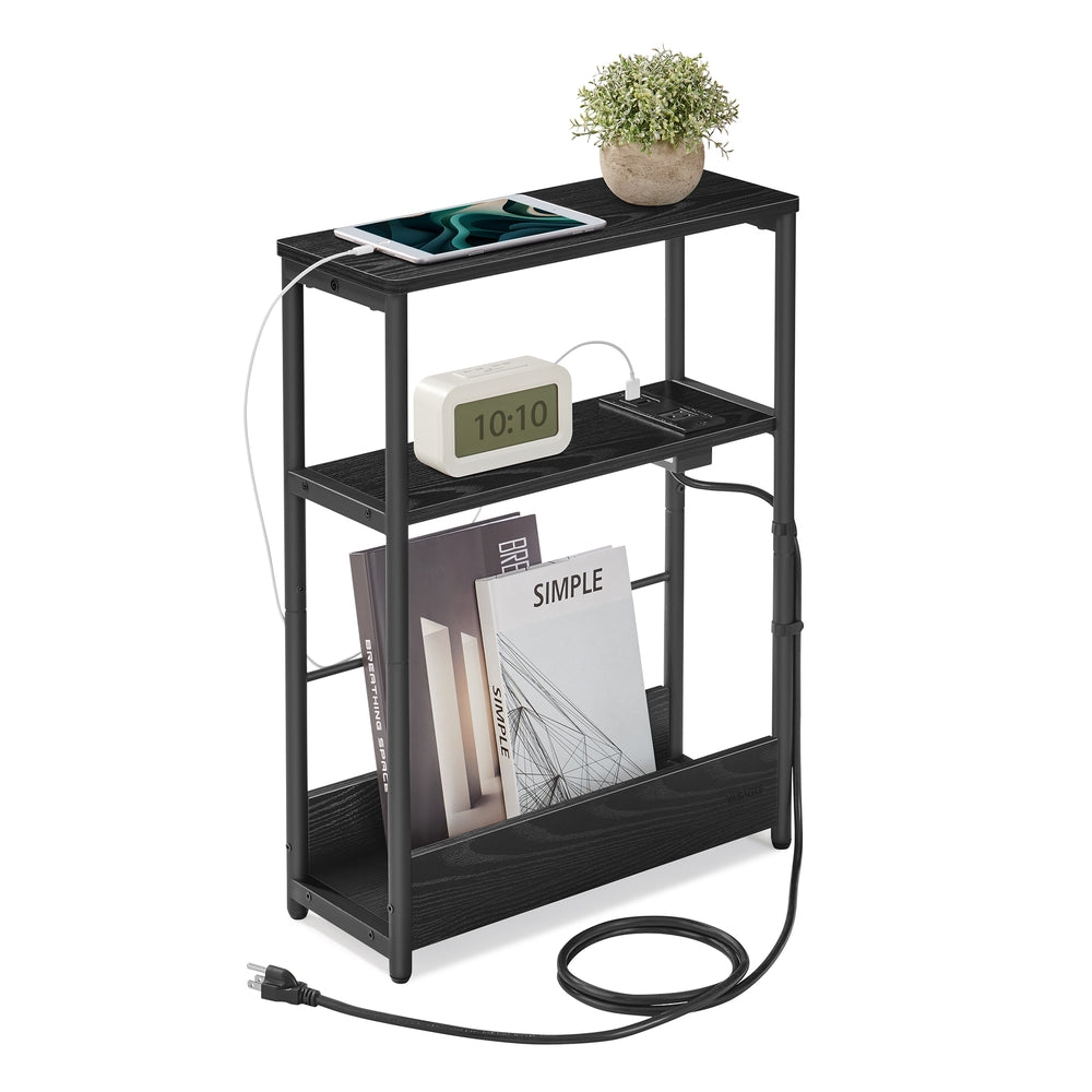 Narrow Side Table with Charging Station - Image 2