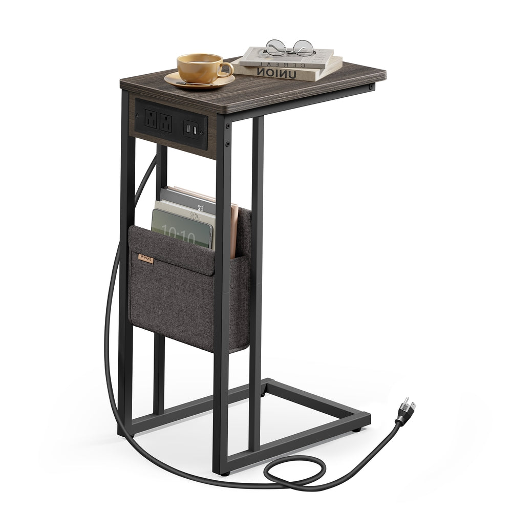 C-Shaped Side Table with Adjustable Feet - Image 2