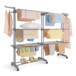 Clothes Drying Rack 4-Tier. Foldable Laundry Drying Rack
